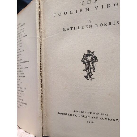 1928 THE FOOLISH VIRGIN HARDCOVER BOOK BY KATHLEEN NORRIS - Picture 2 of 8